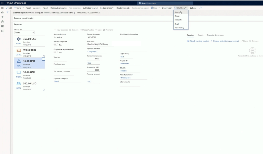 Dynamics 365 Project Operations Time and Expense